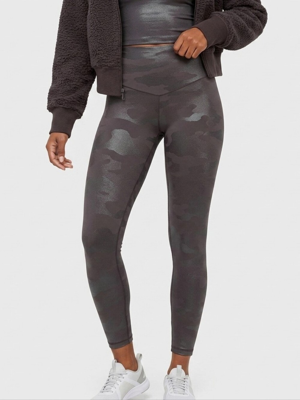 NWOT Aerie Offline Real Me Womens Liquid High Rise 7/8 Camo Leggings Brown Sz M